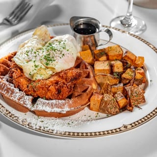 Hot Honey Chicken and Waffle
